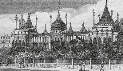 Brighton Pavilion (gravure) door English School