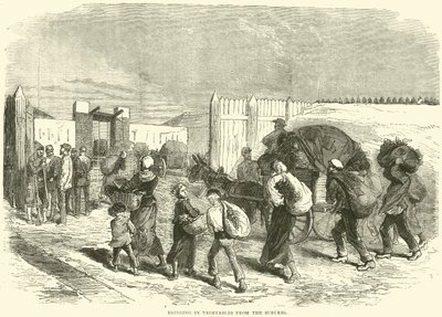 Groenten uit de buitenwijken binnenhalen, oktober 1870 door English School