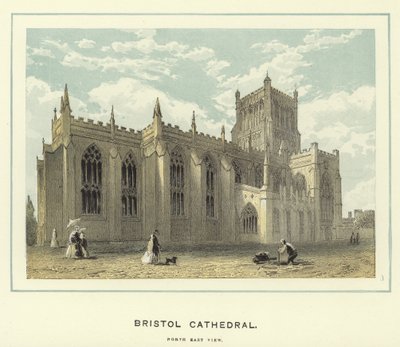 Bristol Kathedraal, noordoostelijk zicht door English School