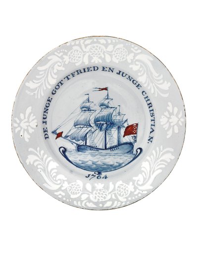 Bristol Delft bord, waarschijnlijk Richard Frank van Redcliffe door English School