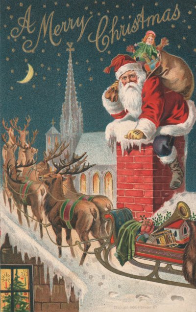 Britse kerstkaart door English School