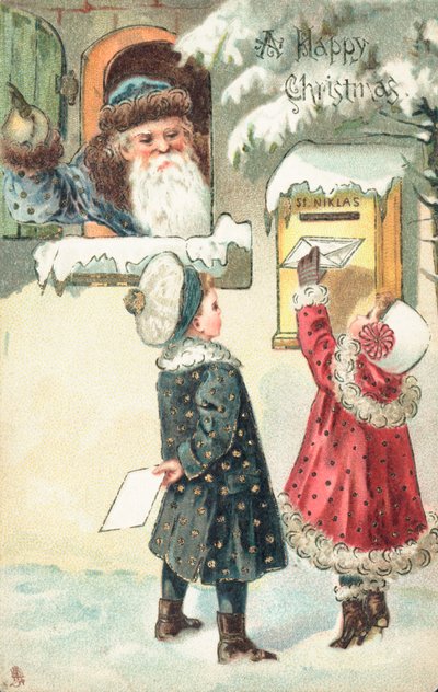 Britse kerstkaart door English School