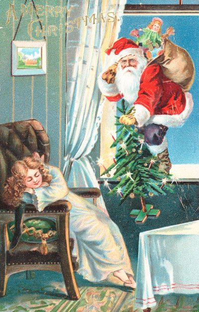 Britse kerstkaart door English School