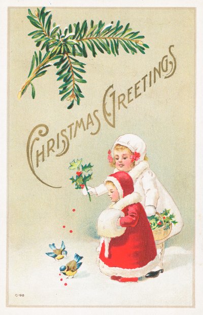 Britse kerstkaart door English School
