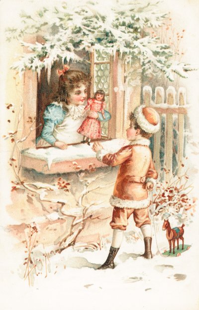 Britse kerstkaart door English School
