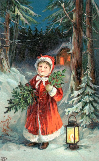Britse kerstkaart door English School