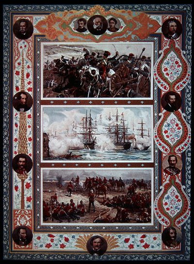 Britse Overwinningen, Land & Zee (Boerenoorlog, Krimoorlog, etc), voorpagina van de Illustrated London News door English School