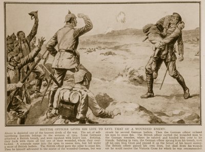 Britse officier geeft zijn leven om dat van een gewonde vijand te redden door English School