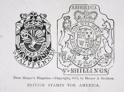 Britse postzegels voor Amerika door English School