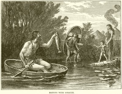 Britten met coracle door English School