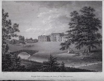 Brough Hall in Yorkshire, de zetel van Sir John Lawson door English School