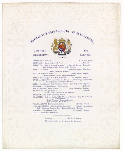 Concert in Buckingham Palace, 23 juni 1869 door English School
