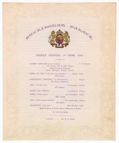 Concert in Buckingham Palace, 3 juni 1887 door English School