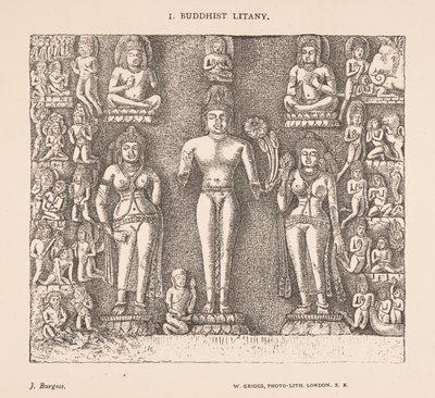 Boeddhistische litanie, uit De grottempels van India door James Fergusson en J. Burgess door English School