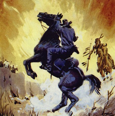 Buffalo Bill vocht tegen Yellow Hand, leider van de Cheyennes door English School