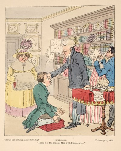 Bumpology, uitgegeven 1826 (gravure) door English School