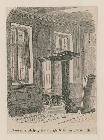 Bunyans Preekstoel, Paleis Hof Kapel, Lambeth door English School