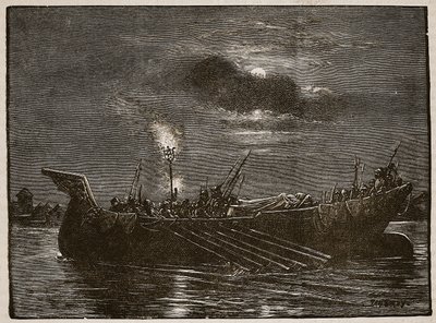 Begrafenis van koning Hendrik, illustratie uit Cassells Geïllustreerde Geschiedenis van Engeland door English School