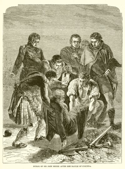 Begrafenis van Sir John Moore na de Slag bij Corunna door English School
