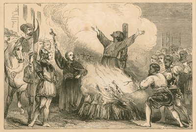 Verbranding van Patrick Hamilton in St. Andrews, 1528 door English School