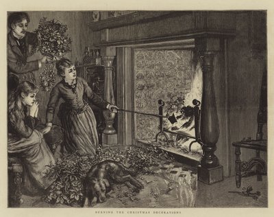 Het Verbranden van de Kerstversieringen door English School