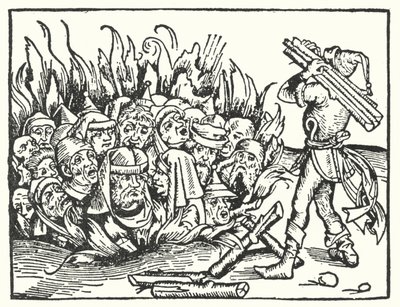 Het verbranden van de Joden tijdens de pest door English School