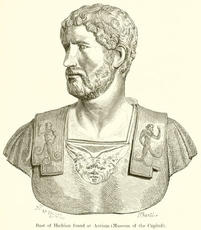 Buste van Hadrianus gevonden in Antium (Museum van het Capitool) door English School