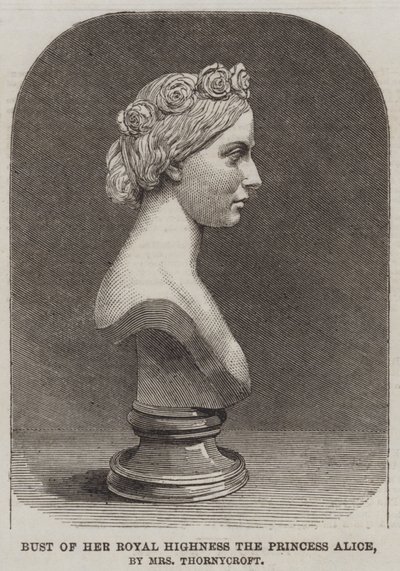 Buste van Hare Koninklijke Hoogheid Prinses Alice, door mevrouw Thornycroft door English School