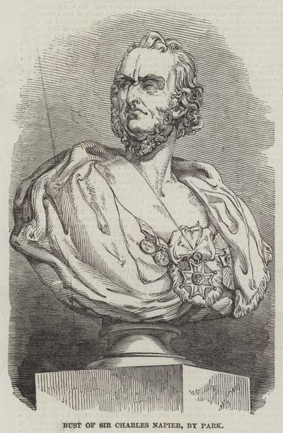 Buste van Sir Charles Napier, door Park door English School
