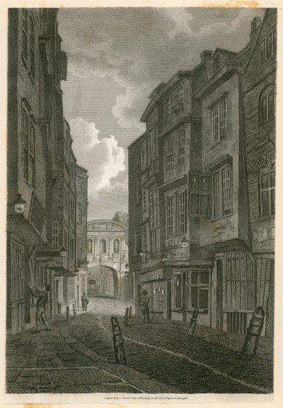 Butcher Row, gezien vanaf Temple Bar door English School