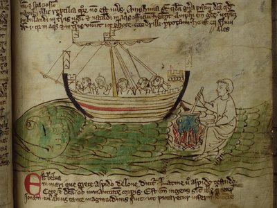 CCA-LitMs/D/10 fol. 30r Walvis, uit Bestiarium door English School