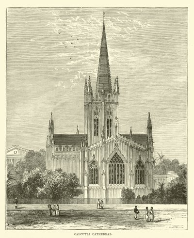 Kathedraal van Calcutta door English School