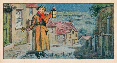 Calling the Hours, De waker (chromolitho) door English School