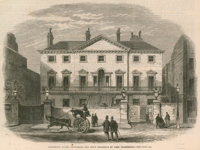 Cambridge House, Piccadilly, Londen, de stadsresidentie van Lord Palmerston door English School