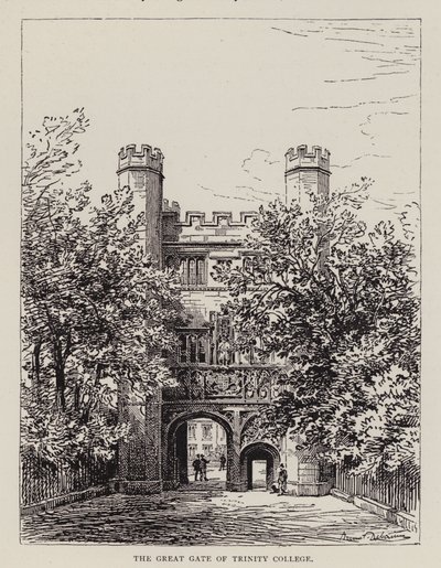 Cambridge: De Grote Poort van Trinity College door English School