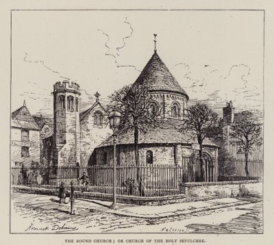 Cambridge: De Ronde Kerk; of Kerk van het Heilig Graf door English School