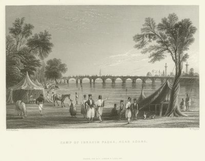 Kamp van Ibrahim Pasha, nabij Adana, Turkije, 1837 door English School