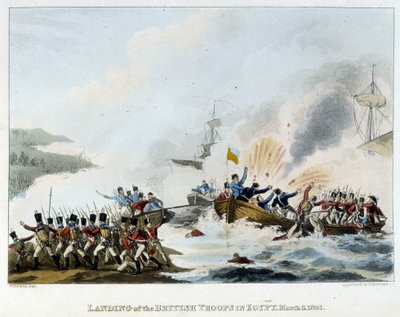 Campagne (Expeditie) van Egypte (1798-1801): Ontscheping van het Engelse leger in Egypte, 8 maart door English School