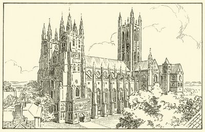 Canterbury Kathedraal door English School
