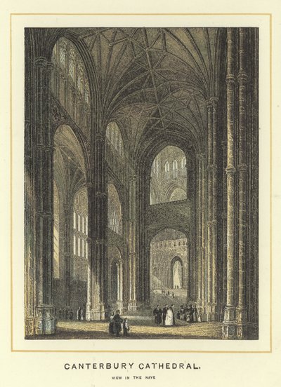 Kathedraal van Canterbury, aanzicht in het schip door English School