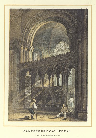 Kathedraal van Canterbury, aanzicht van de St Anselms Kapel door English School