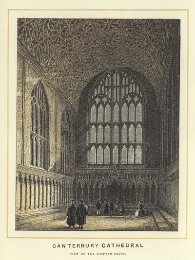 Kathedraal van Canterbury, aanzicht van de kapittelzaal door English School