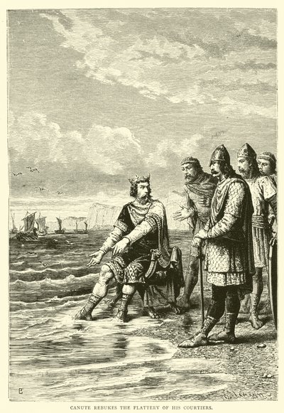 Canute berispt de vleierij van zijn hovelingen door English School