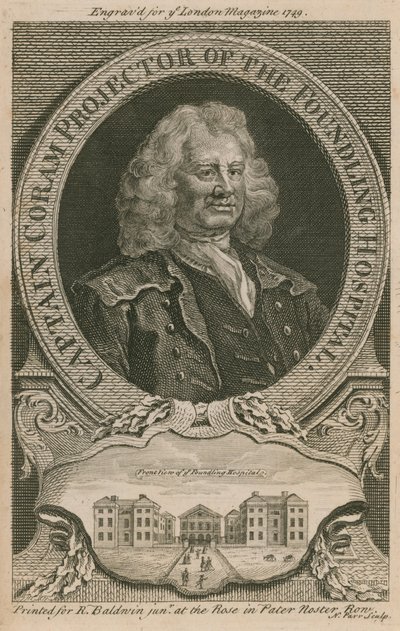 Kapitein Coram, initiatiefnemer van het Foundling Hospital door English School