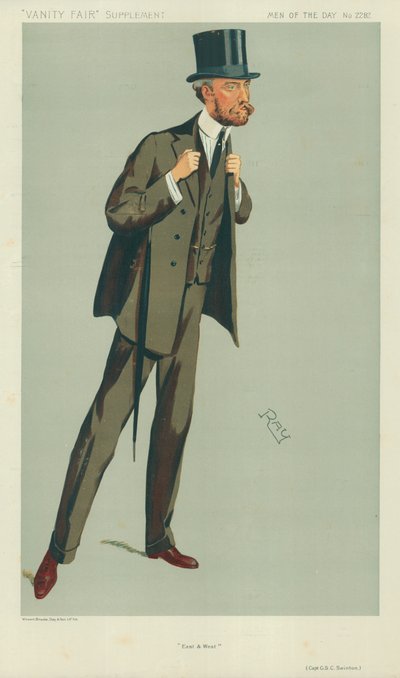 Kapitein G S C Swinton, Oost en West, 24 juli 1912, Vanity Fair cartoon door English School