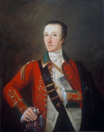 Kapitein James Gorry, 87e Regiment Voetvolk, of Highland Vrijwilligers, 1760 door English School