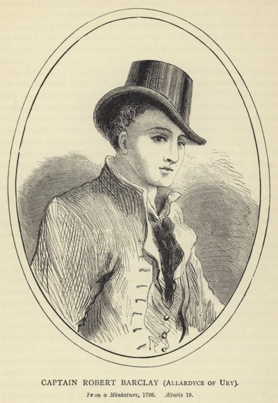 Kapitein Robert Barclay, Allardyce van Ury, naar een miniatuur, 1798, Aetatis 19 door English School