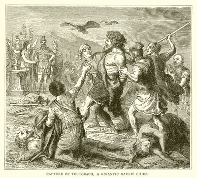 Verovering van Teutobach, een gigantische Gallische leider door English School