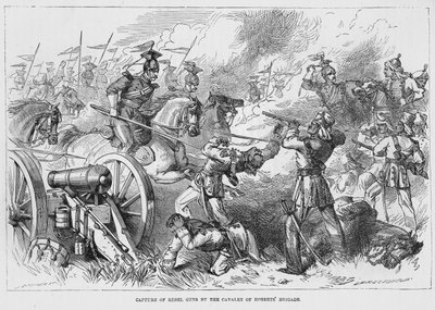 Verovering van rebellenkanonnen door de cavalerie van Roberts