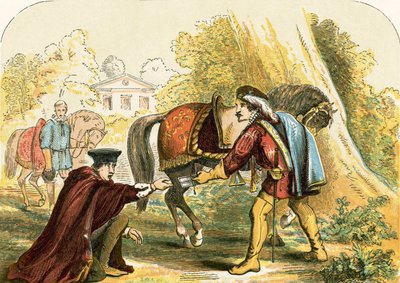 Kardinaal Wolsey en de boodschapper van de koning door English School
